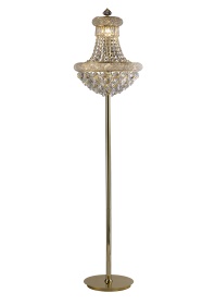 Alexandra Gold Crystal Floor Lamps Diyas Traditional Crystal Floor Lamps
